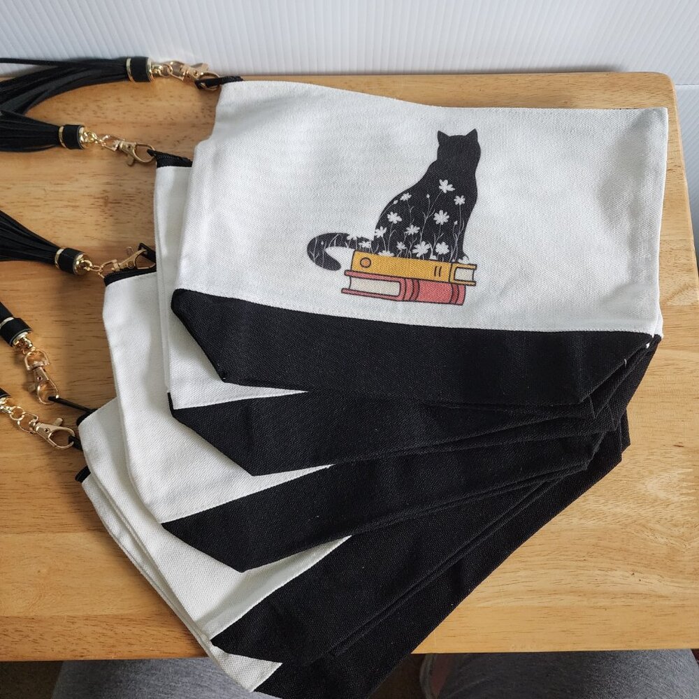 🐈 NWOT Set of (6) Cat Themed, Multifunctional, Storage/Cosmetic Bags 🐈